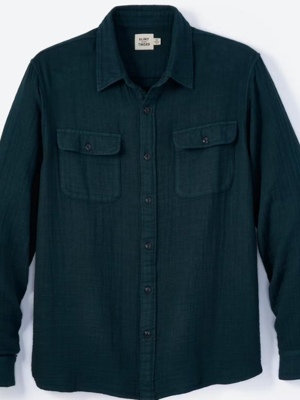 Forest Green Flint and Tinder Double Gauze Shirt XL